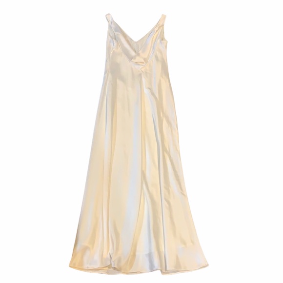 ABS Evening By Allen Schwartz White Dress Sz 10 - Picture 1 of 6